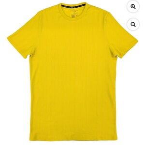 Shaquille O'Neal XLG Mens Big & Tall Yellow Ribbed Short Sleeve T-Shirt 4XL